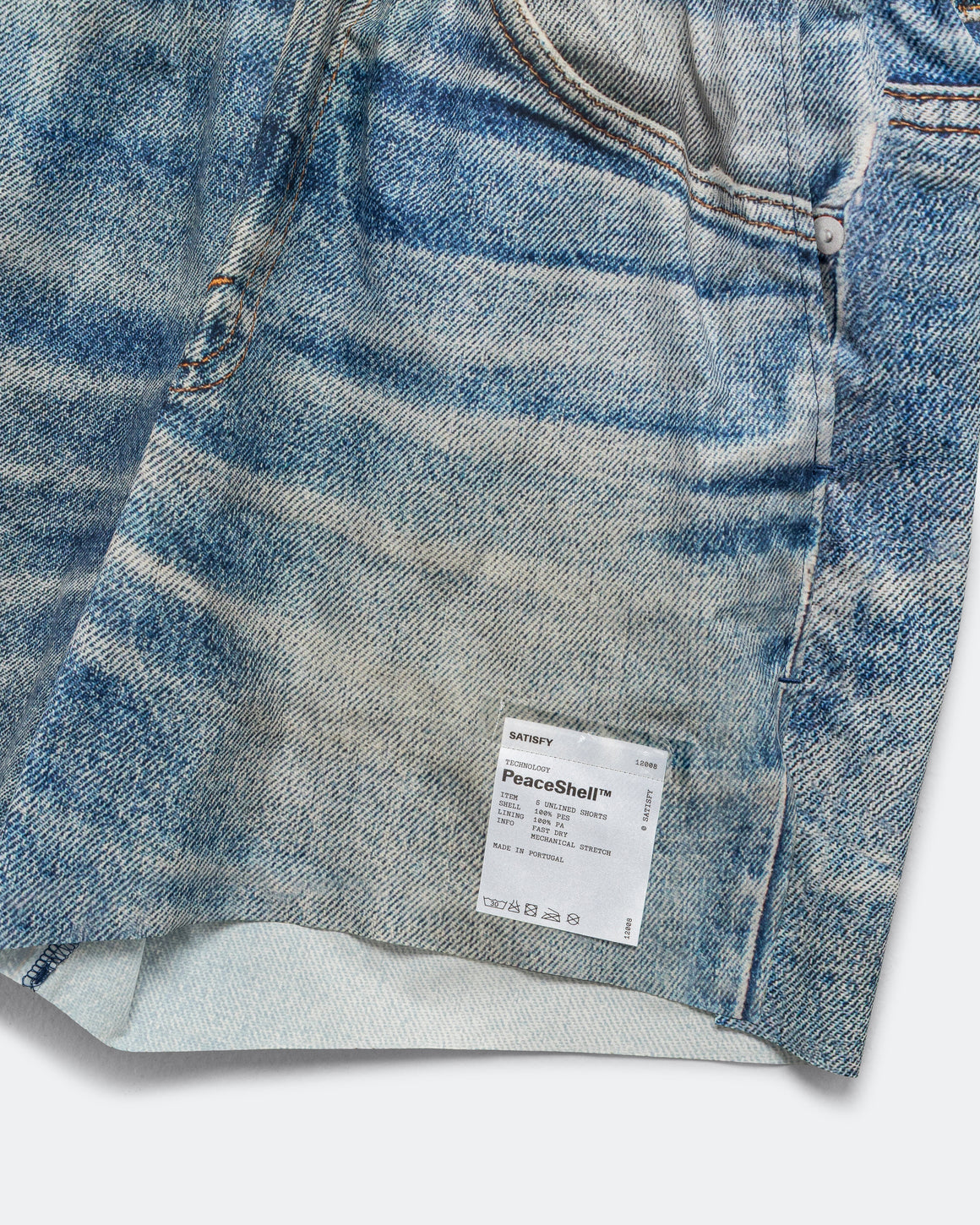 Satisfy - PeaceShell 5in Unlined Shorts - Digital Denim - Up There Athletics