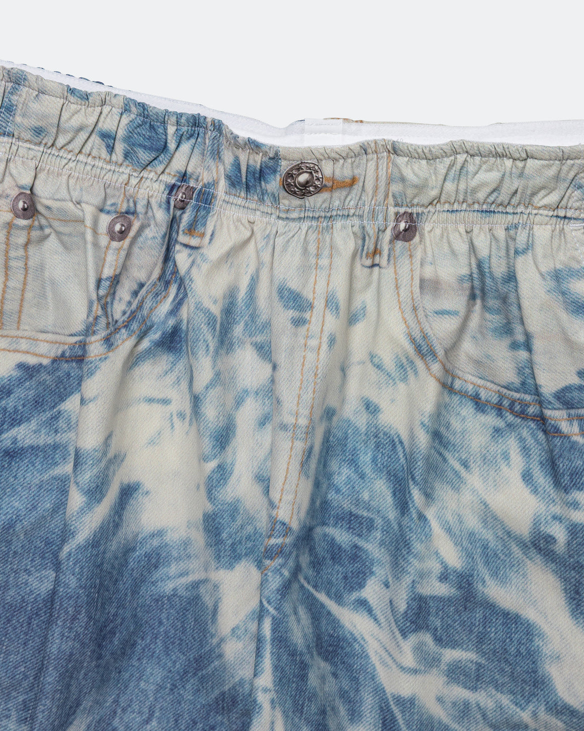 Satisfy - PeaceShell 5in Unlined Shorts - Bleached Blue Denim - Up There Athletics