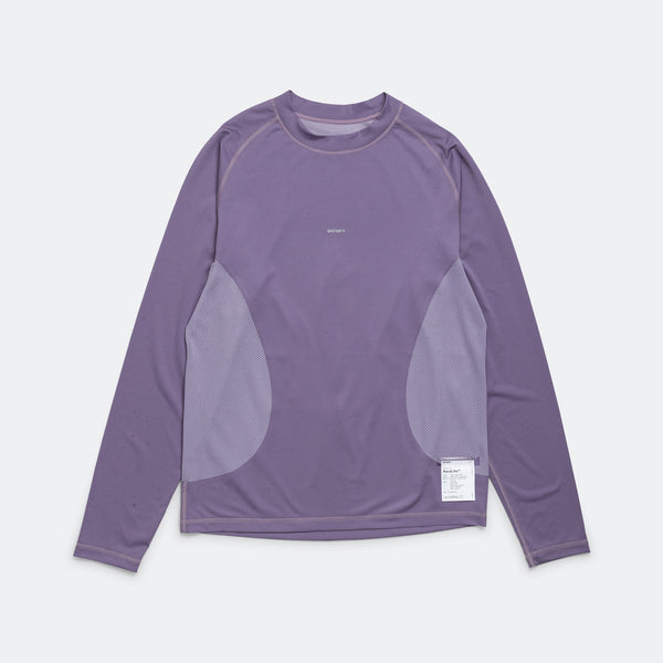 Satisfy AuraLite Tech Long Tee - Purple Sage | Up There Athletics