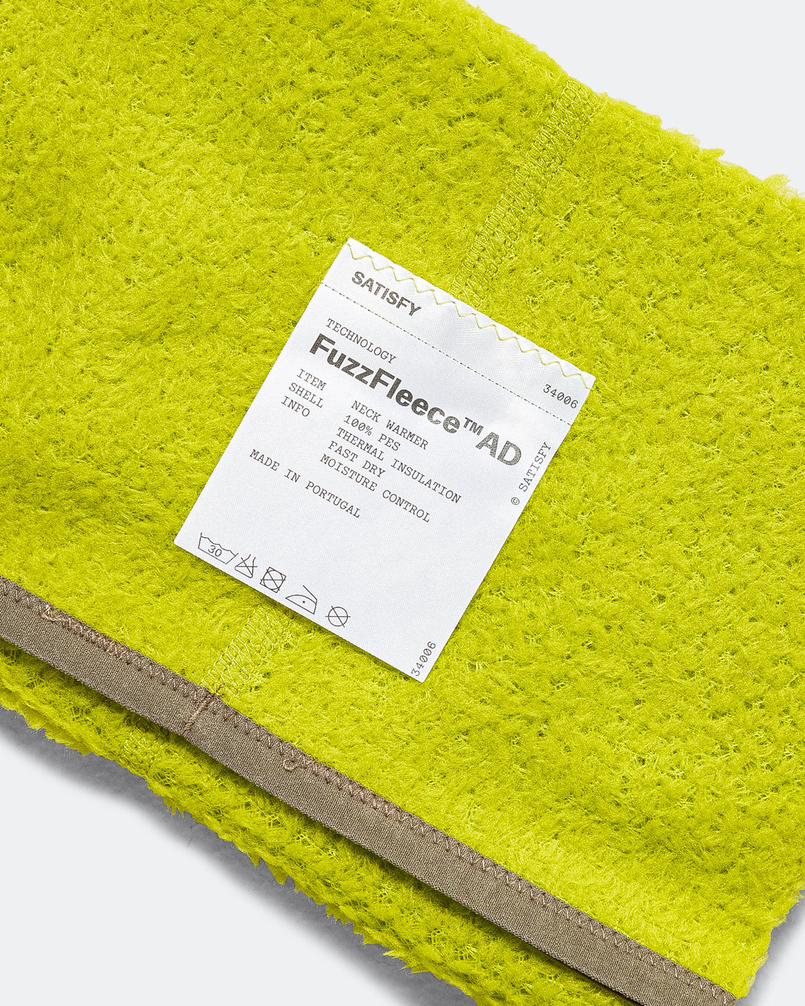 Satisfy - FuzzFleece AD Neck Warmer - Grenoble Green - Up There Athletics