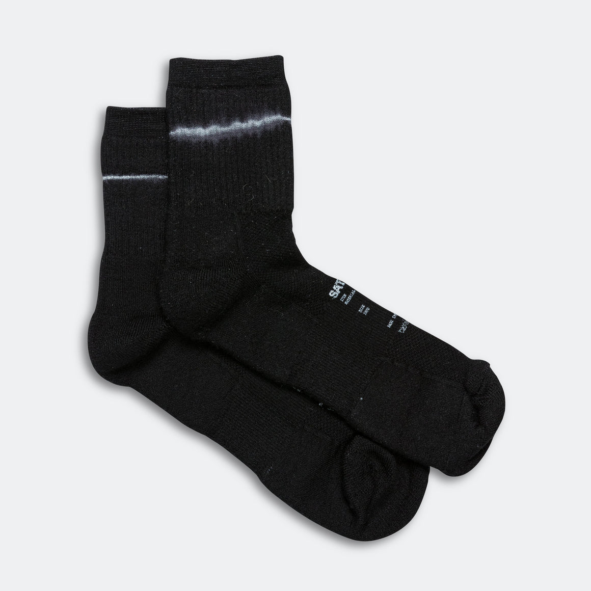 Merino Tube Socks - Black Tie-Dye