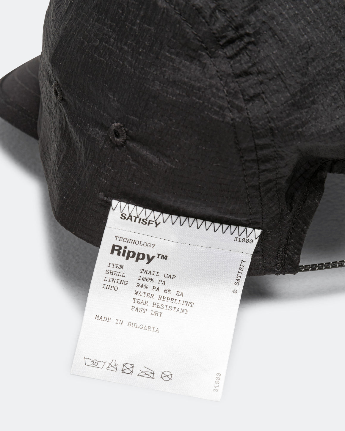 Satisfy - Rippy Trail Cap - Black - Up There Athletics
