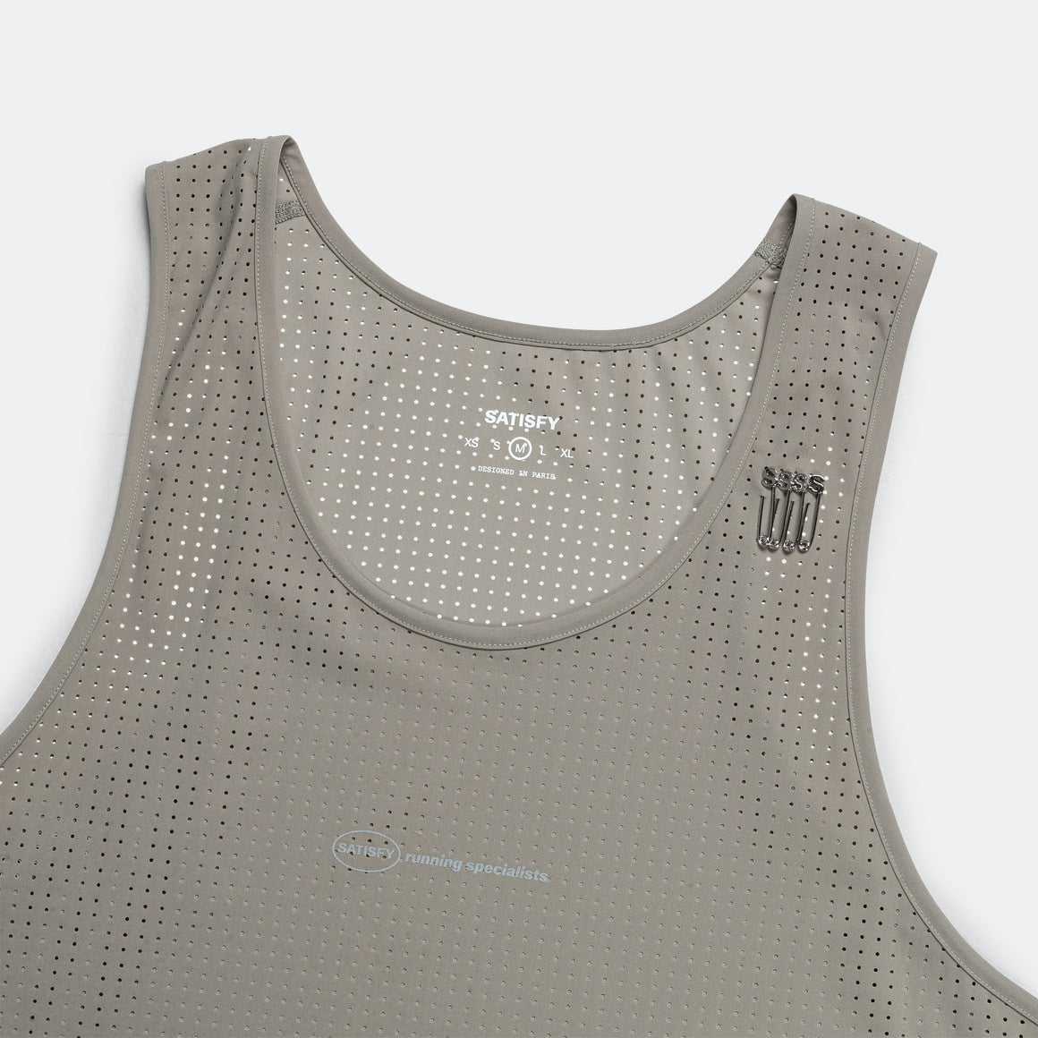 Satisfy - Space-O Singlet™ - Dry Sage - Up There Athletics