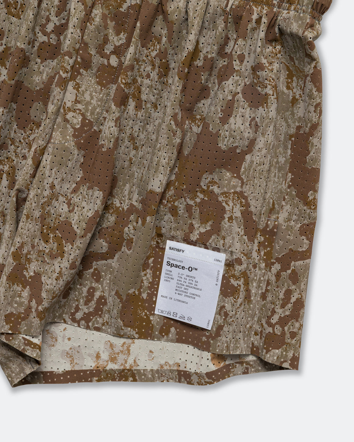 Satisfy - Space-O 2.5in Shorts - Camo - Up There Athletics