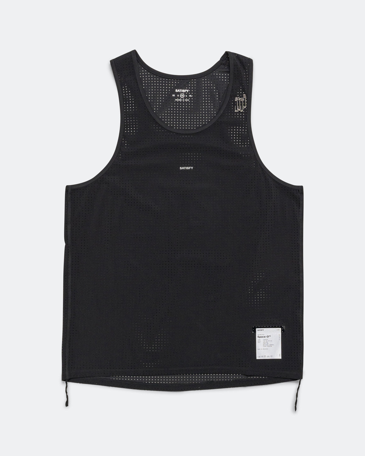 Satisfy - Space-O Singlet - Black - Up There Athletics