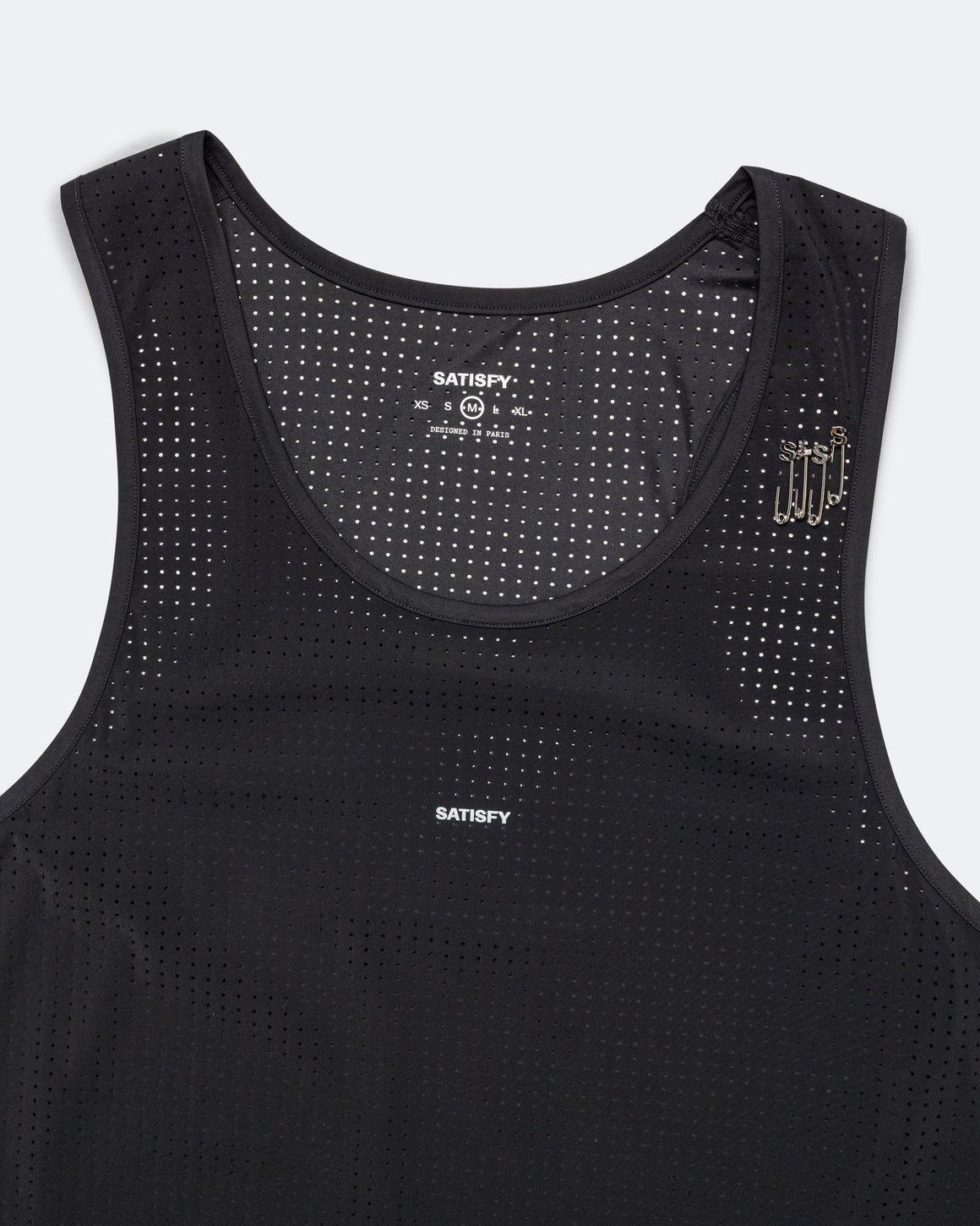 Satisfy - Space-O Singlet - Black - Up There Athletics