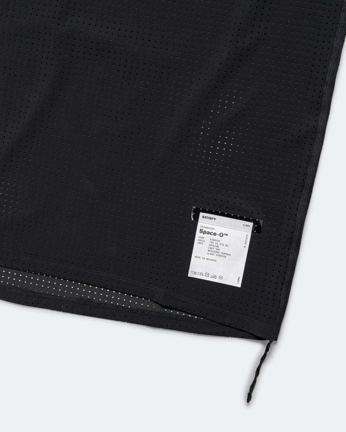 Satisfy - Space-O Singlet - Black - Up There Athletics