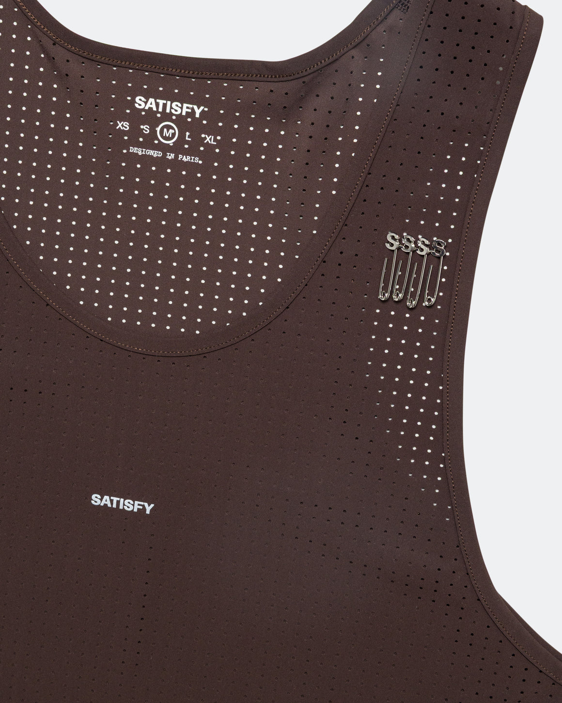Satisfy - Space-O Singlet - Deep Mahogany - Up There Athletics
