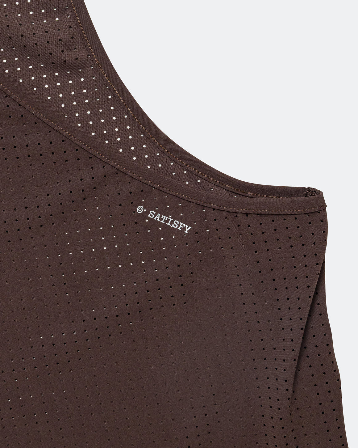 Satisfy - Space-O Singlet - Deep Mahogany - Up There Athletics