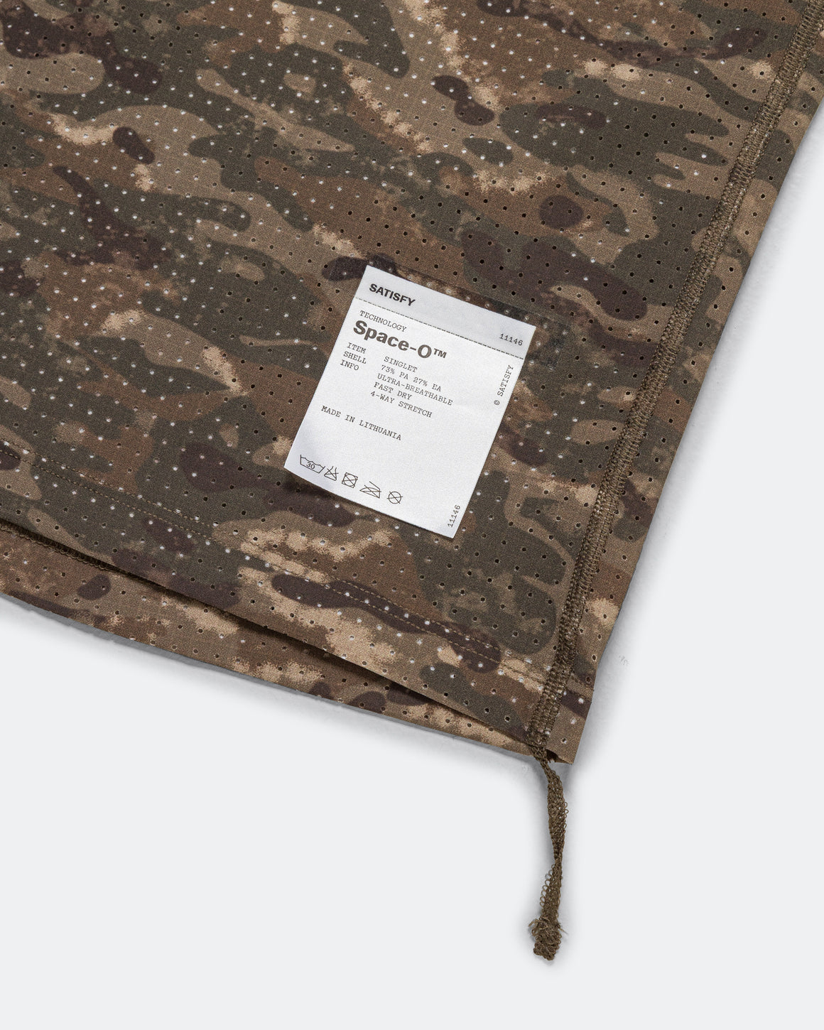 Satisfy - Space-O Singlet - Overland Trek Camo - Up There Athletics