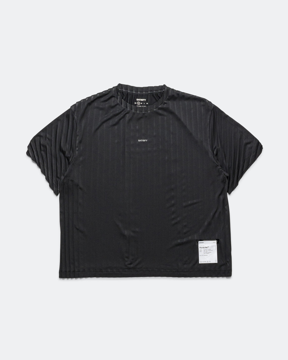 Satisfy - Womens AuraLite Pleated T-Shirt - Black - Up There Athletics