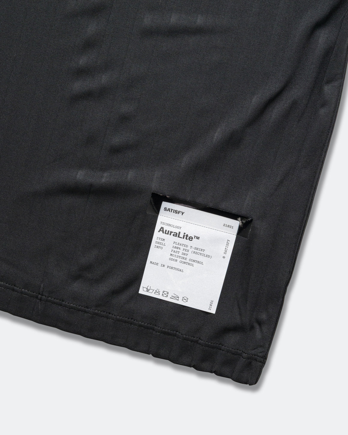 Satisfy - Womens AuraLite Pleated T-Shirt - Black - Up There Athletics