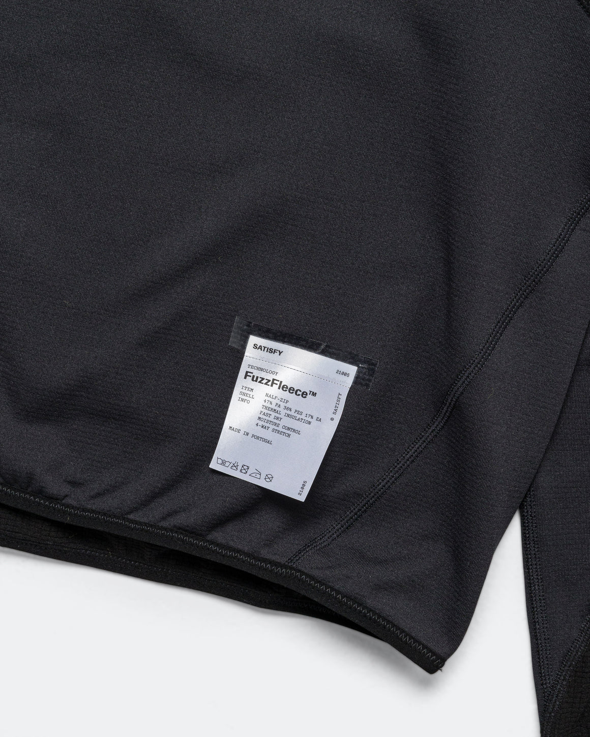 Satisfy - Womens FuzzFleece Grid Half-Zip - Black - Up There Athletics