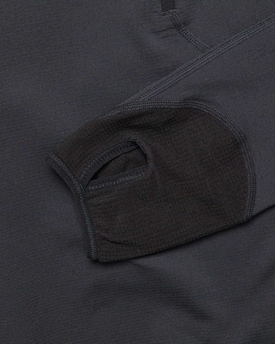 Satisfy - Womens FuzzFleece Grid Half-Zip - Black - Up There Athletics