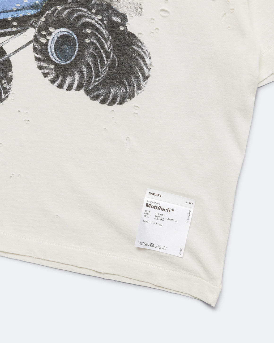 Satisfy - Womens MothTech 'Monster Truck' T-Shirt - Off-White - Up There Athletics