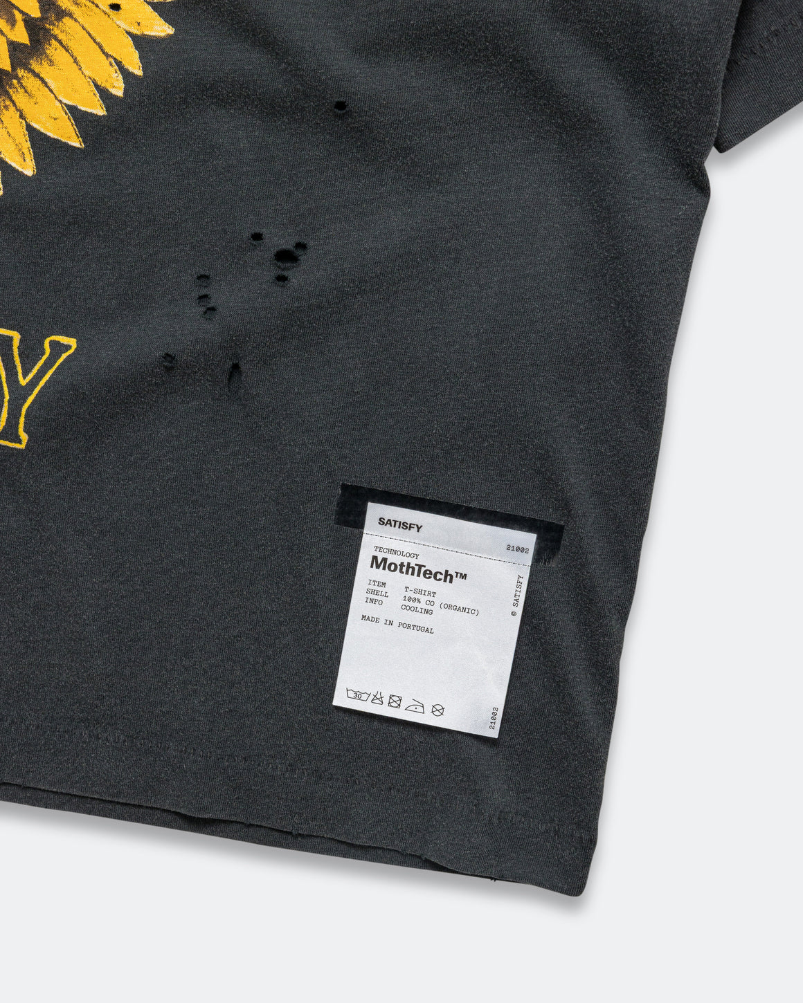 Satisfy - Womens MothTech 'Off-Road Eagle' T-Shirt - Aged Black Black - Up There Athletics