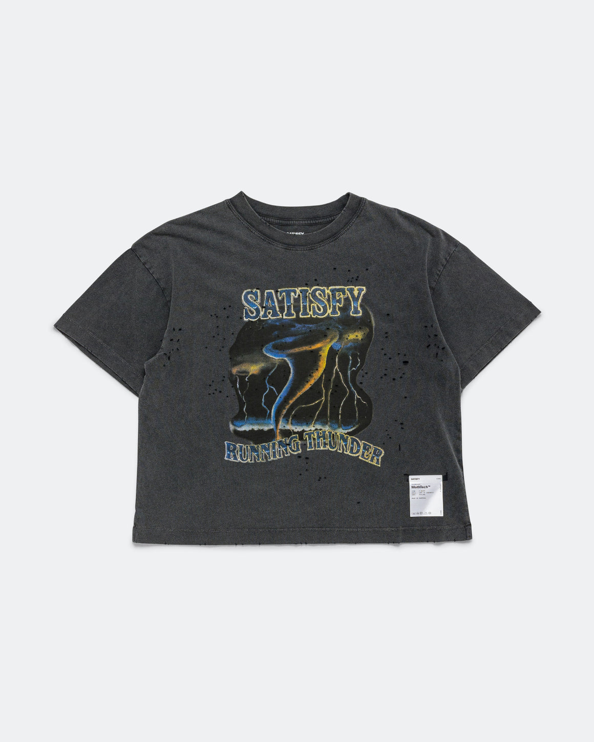 Satisfy - Womens MothTech 'Running Thunder' T-Shirt - Aged Black - Up There Athletics
