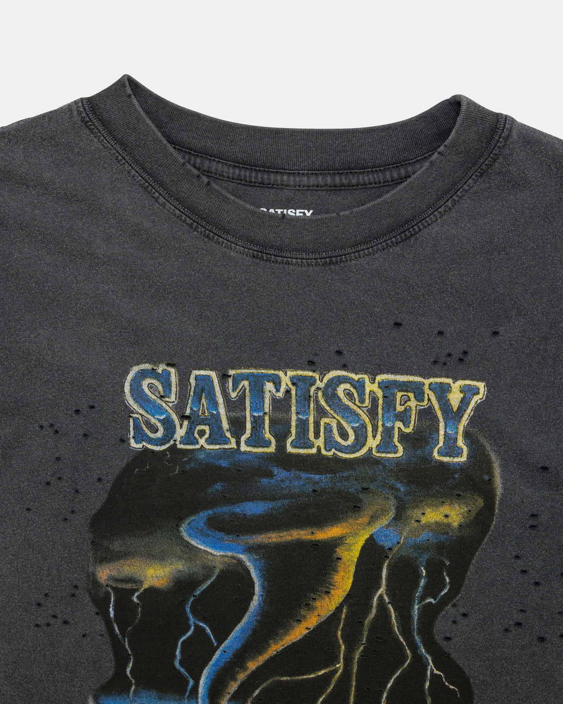 Satisfy - Womens MothTech 'Running Thunder' T-Shirt - Aged Black - Up There Athletics