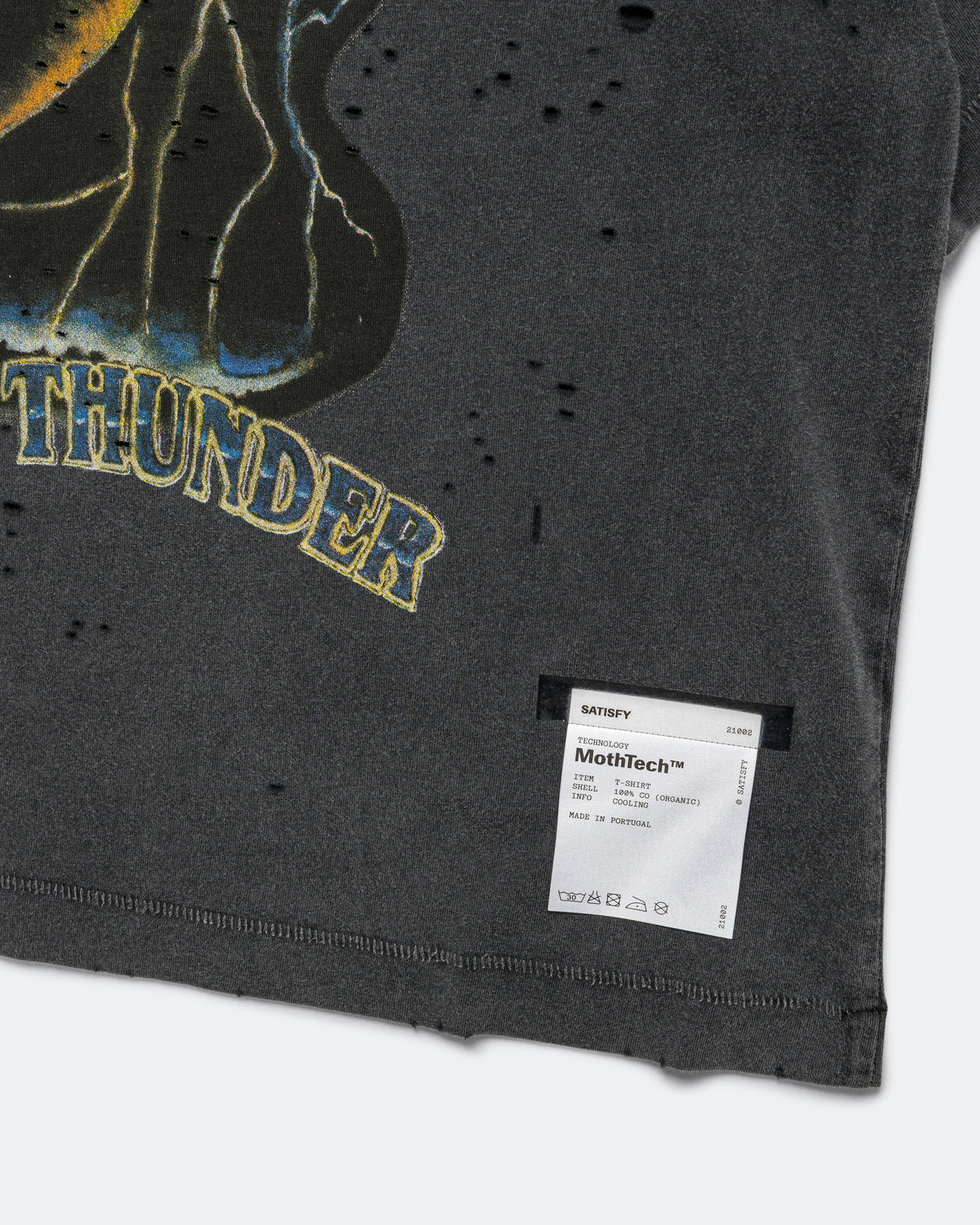 Satisfy - Womens MothTech 'Running Thunder' T-Shirt - Aged Black - Up There Athletics