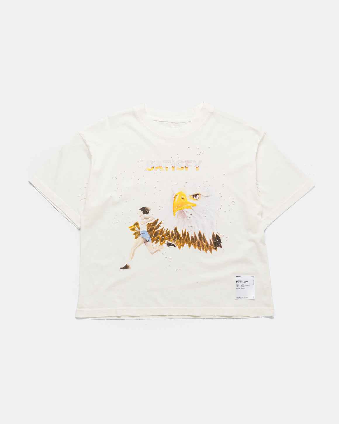 Satisfy - Womens MothTech 'Spirit of the Wild' T-Shirt - Off White - Up There Athletics