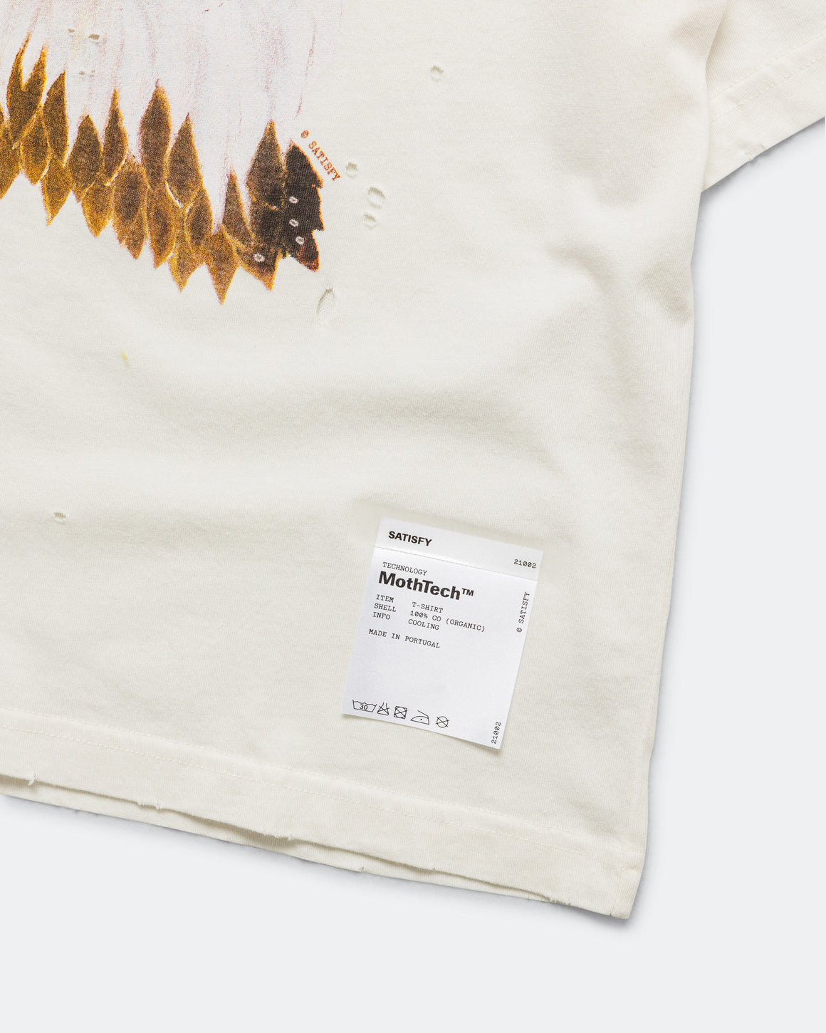 Satisfy - Womens MothTech 'Spirit of the Wild' T-Shirt - Off White - Up There Athletics