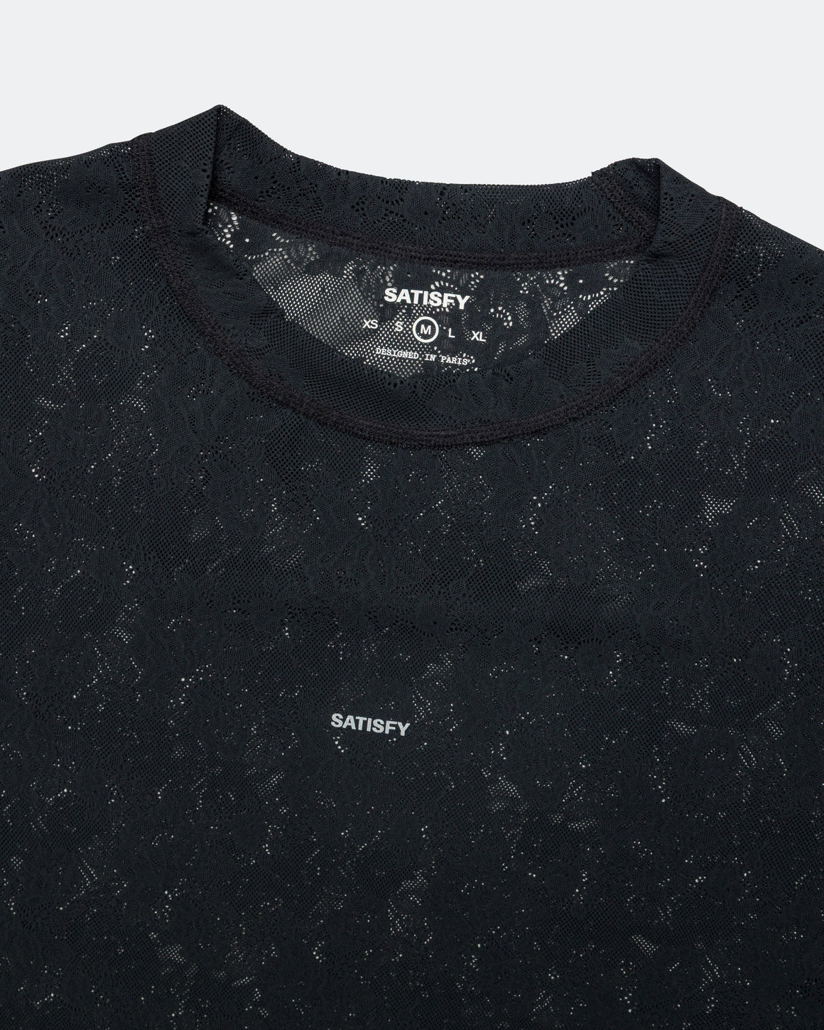 Satisfy - Womens SpaceLace T-Shirt - Black - Up There Athletics