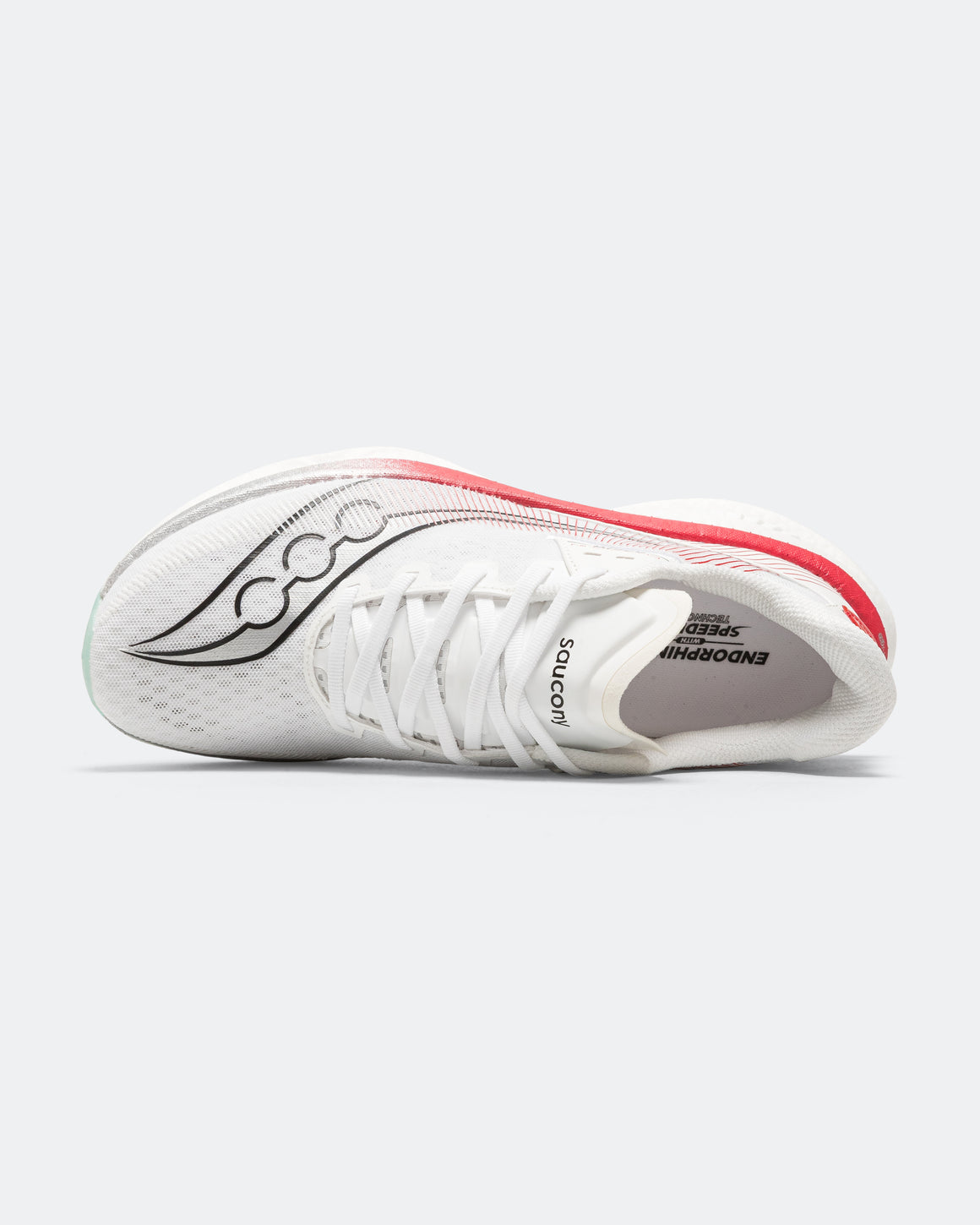 Saucony - Mens Endorphin Azura - White/Salsa - Up There Athletics