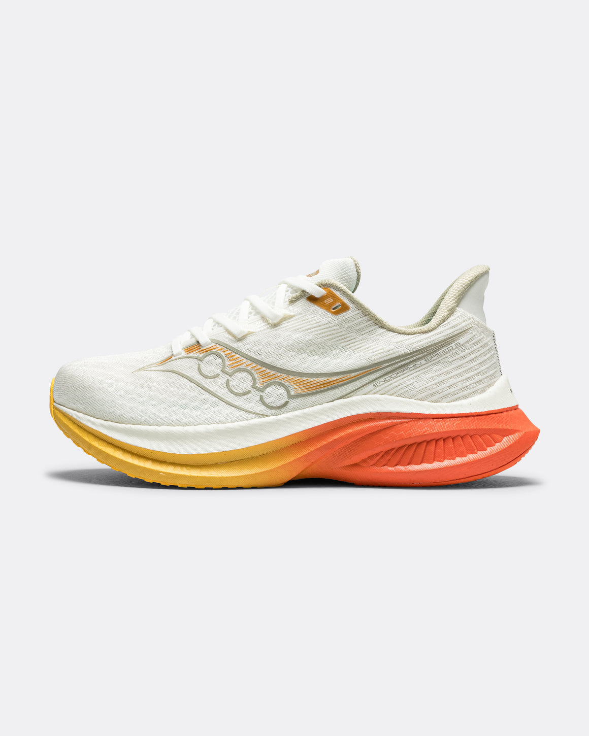 Saucony - Mens Endorphin Speed 5 - Ivory/Fire - Up There Athletics