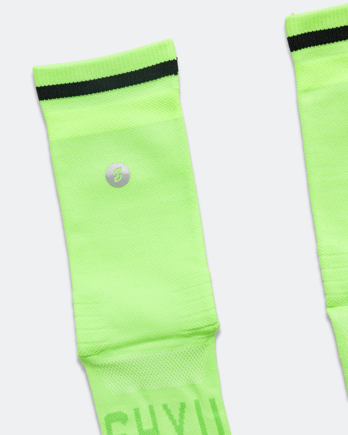 Shyu - Half Crew Racing Socks - Acid/Green-Black - Up There Athletics