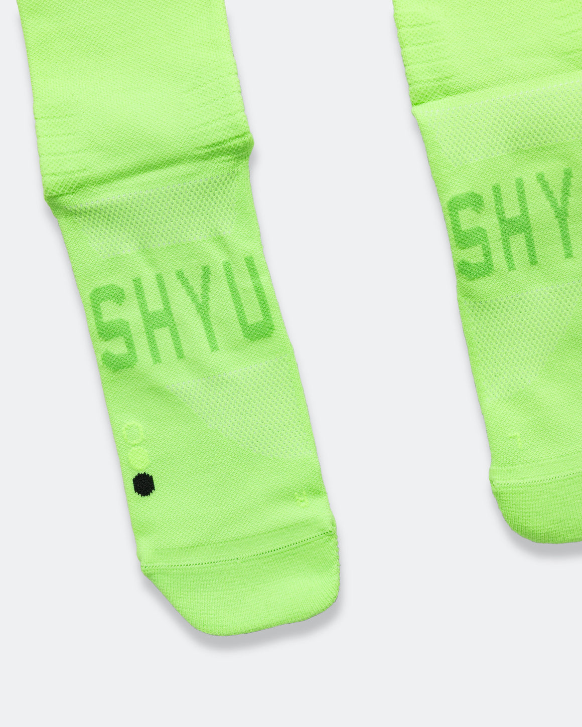 Shyu - Half Crew Racing Socks - Acid/Green-Black - Up There Athletics