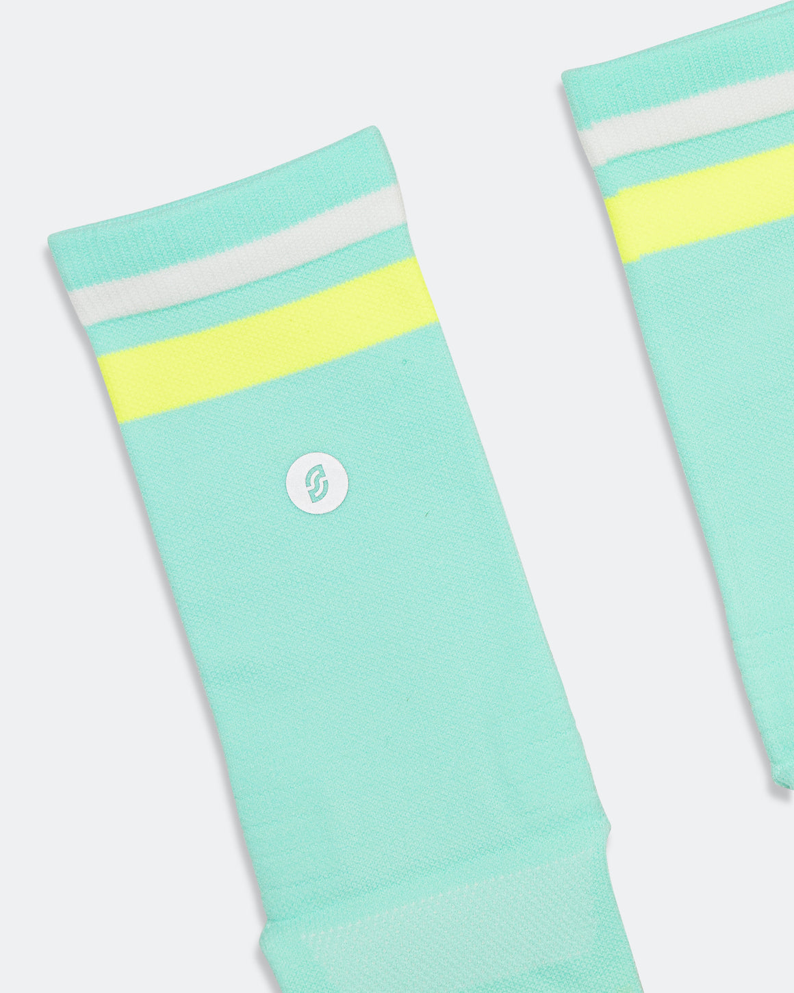 Shyu - Half Crew Racing Socks - Electric/Volt-White - Up There Athletics