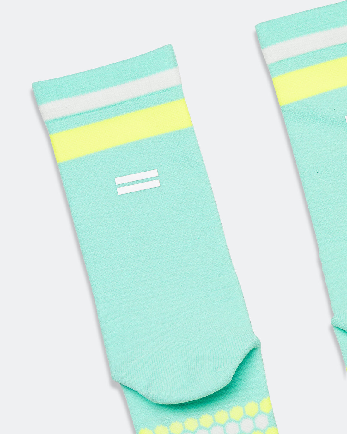 Shyu - Half Crew Racing Socks - Electric/Volt-White - Up There Athletics