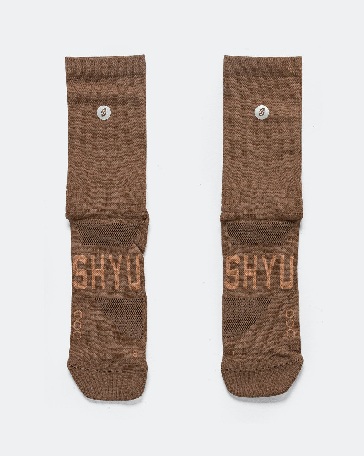 Shyu - Half Crew Racing Socks - Espresso/Espresso - Up There Athletics
