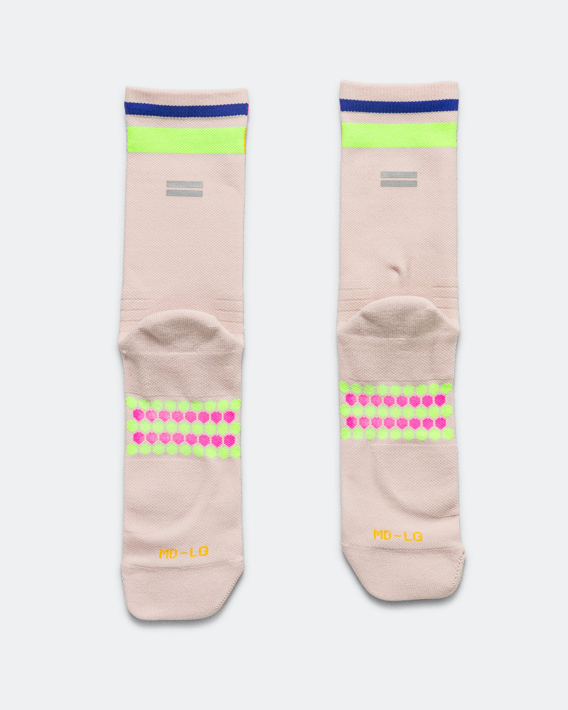 Shyu - Half Crew Racing Socks - Goat/Sunrise-Peacock - Up There Athletics