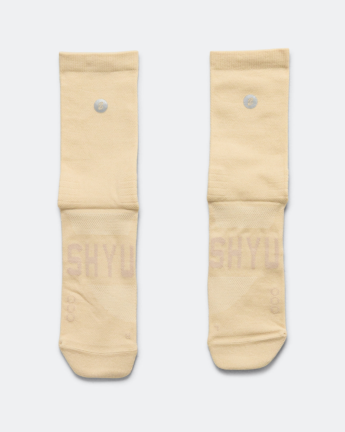 Shyu - Half Crew Racing Socks - Latte/Latte - Up There Athletics