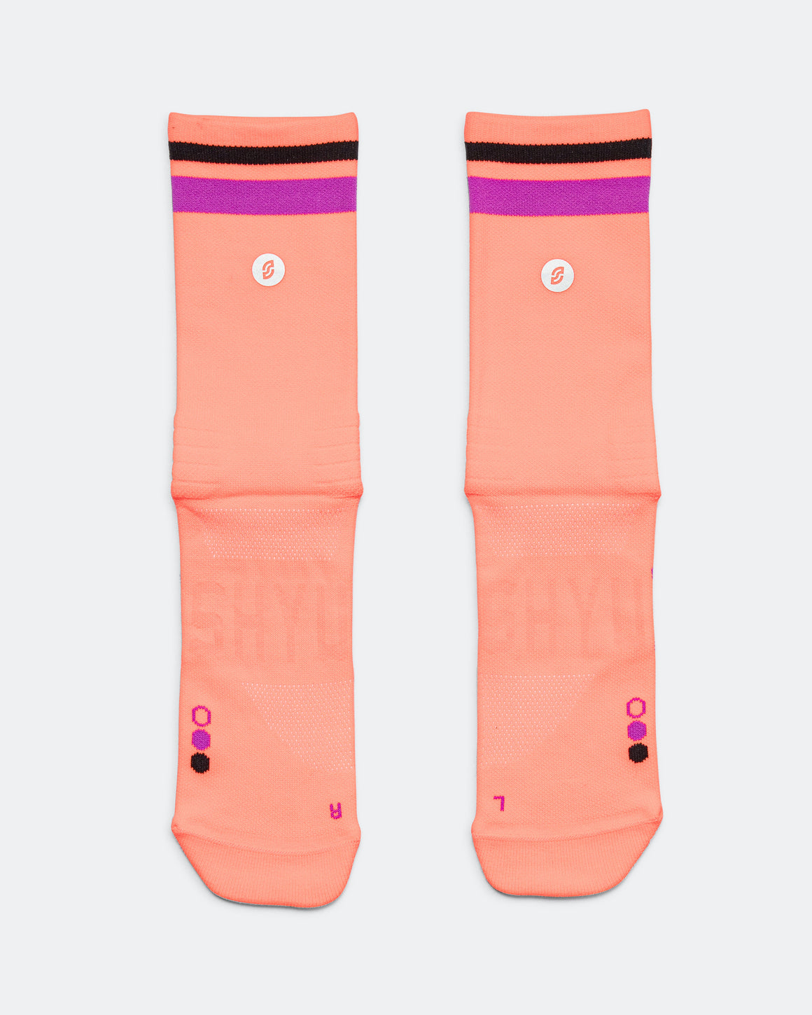 Shyu - Half Crew Racing Socks - Taiyo/Purple-Black - Up There Athletics