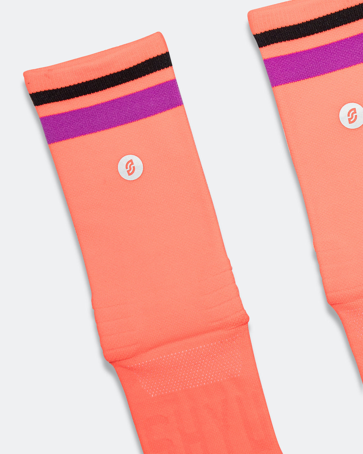 Shyu - Half Crew Racing Socks - Taiyo/Purple-Black - Up There Athletics
