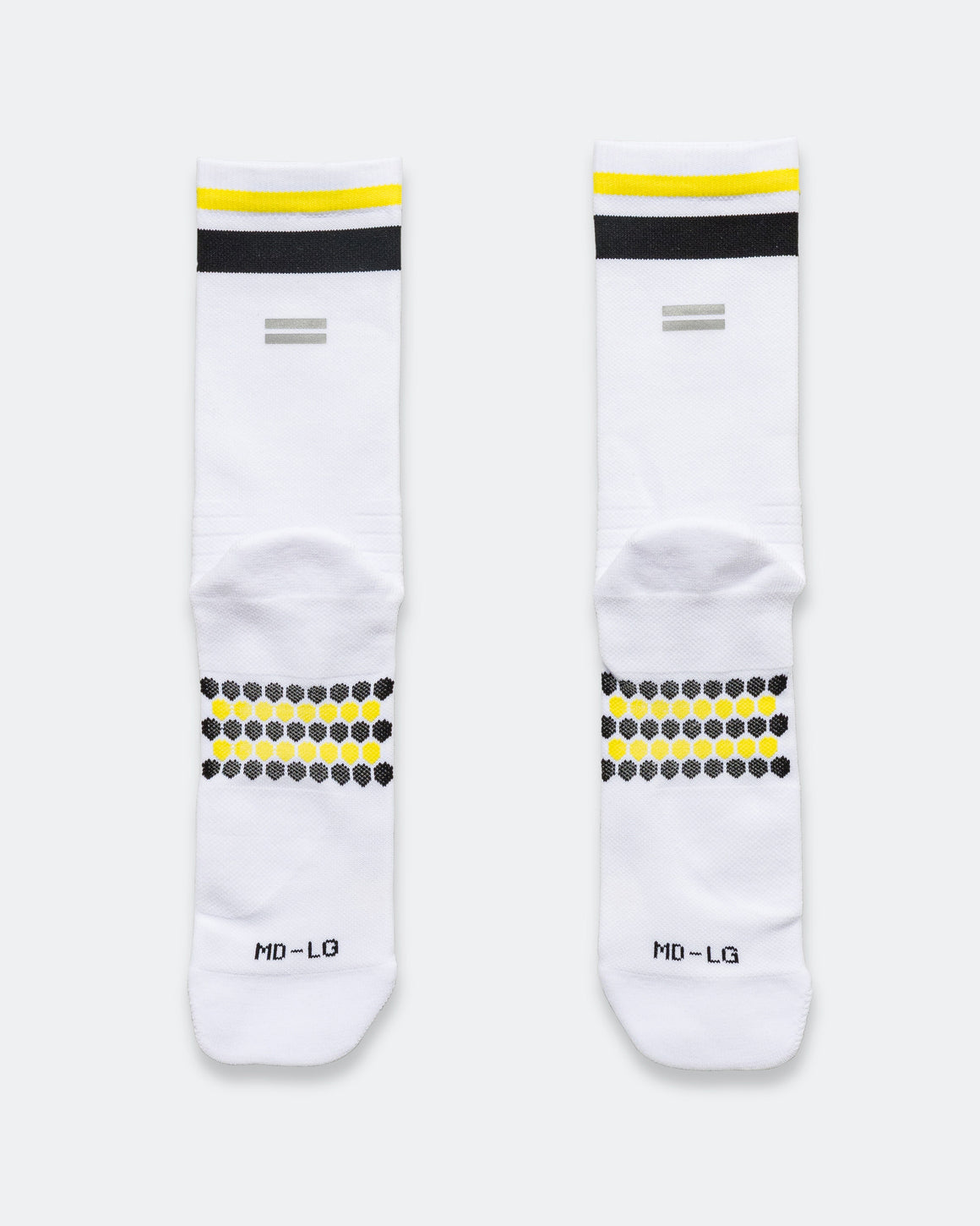 Shyu - Half Crew Racing Socks - White/Black-Honey - Up There Athletics