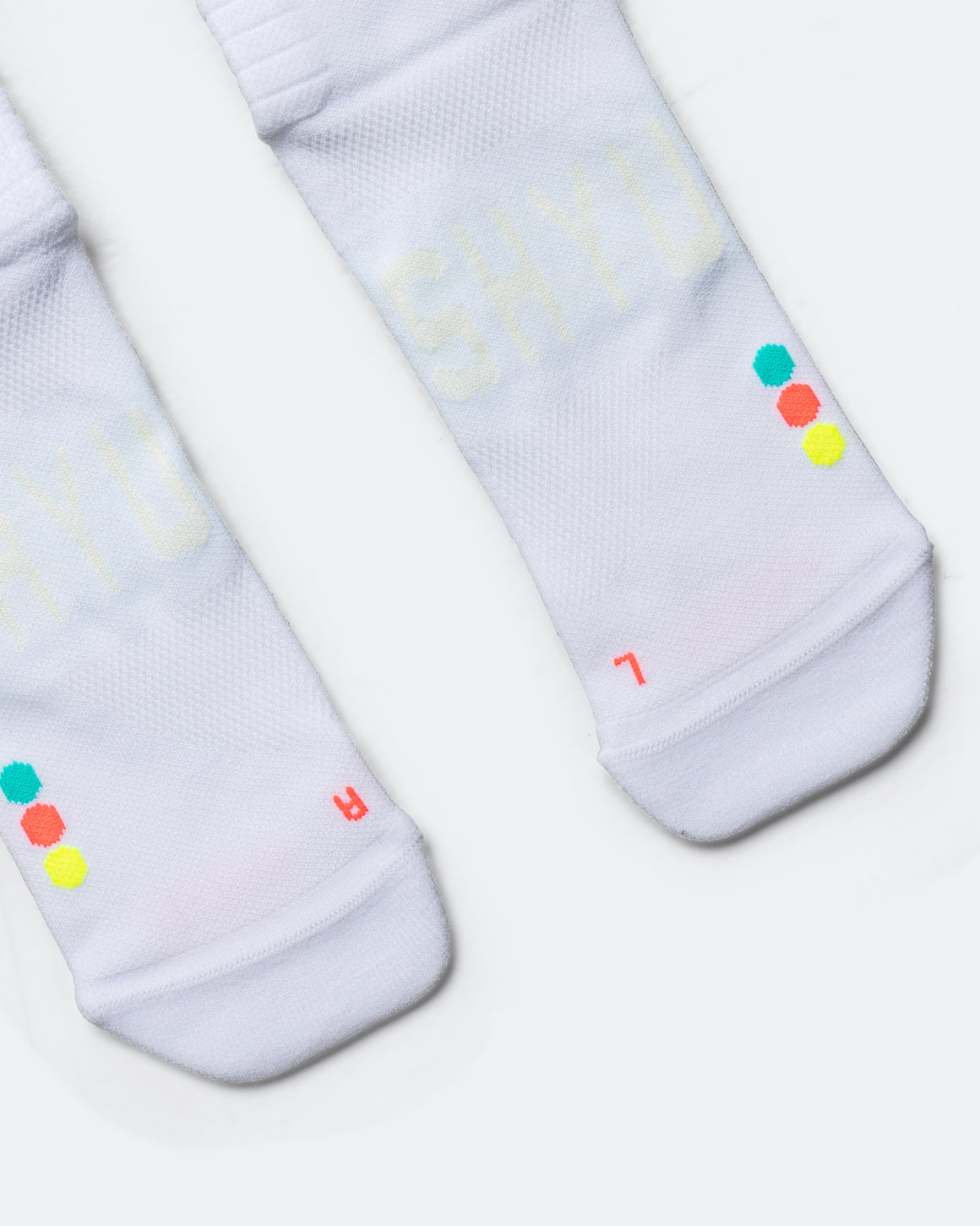 Shyu - Half Crew Racing Socks - White/Mute-Ant - Up There Athletics