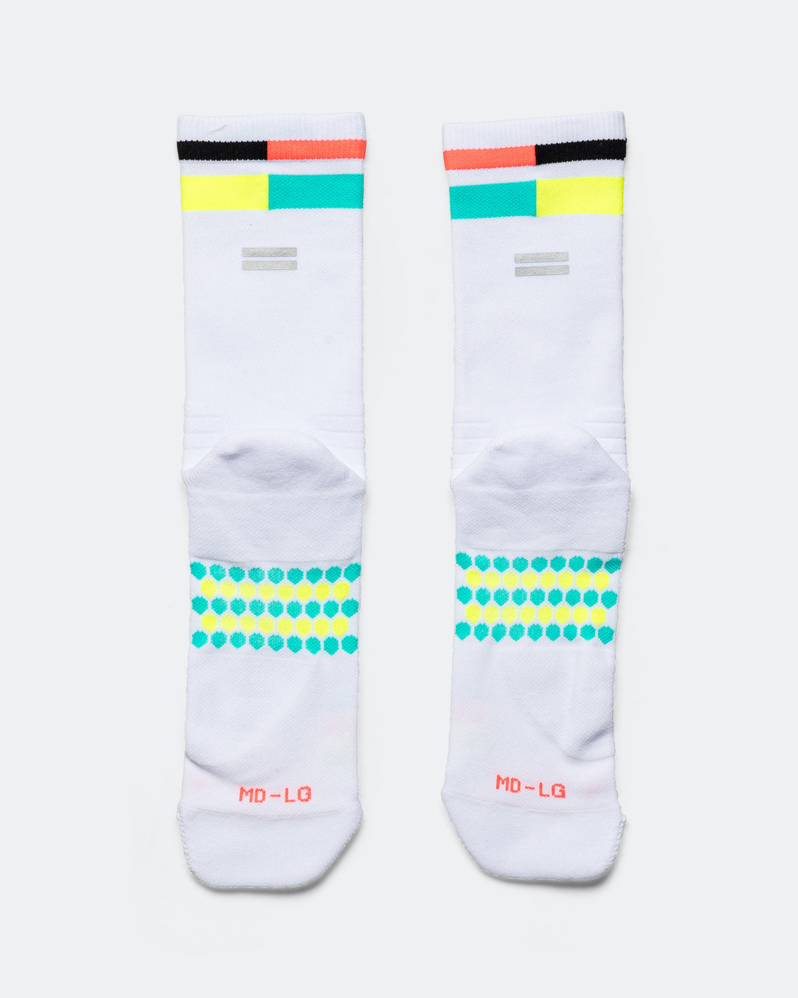 Shyu - Half Crew Racing Socks - White/Mute-Ant - Up There Athletics