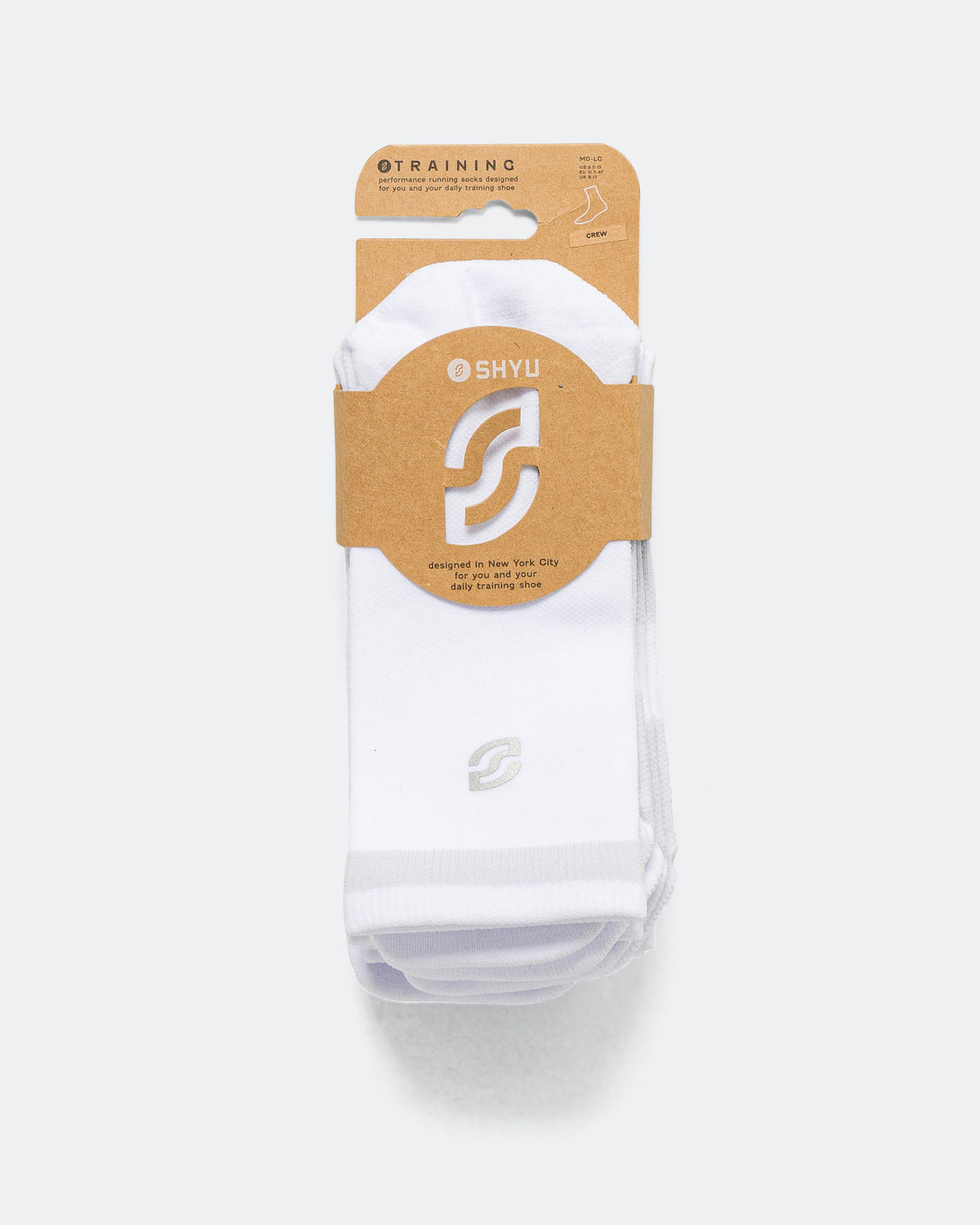 Shyu - Half Crew Training Socks v2.0 3 Pack - White - Up There Athletics