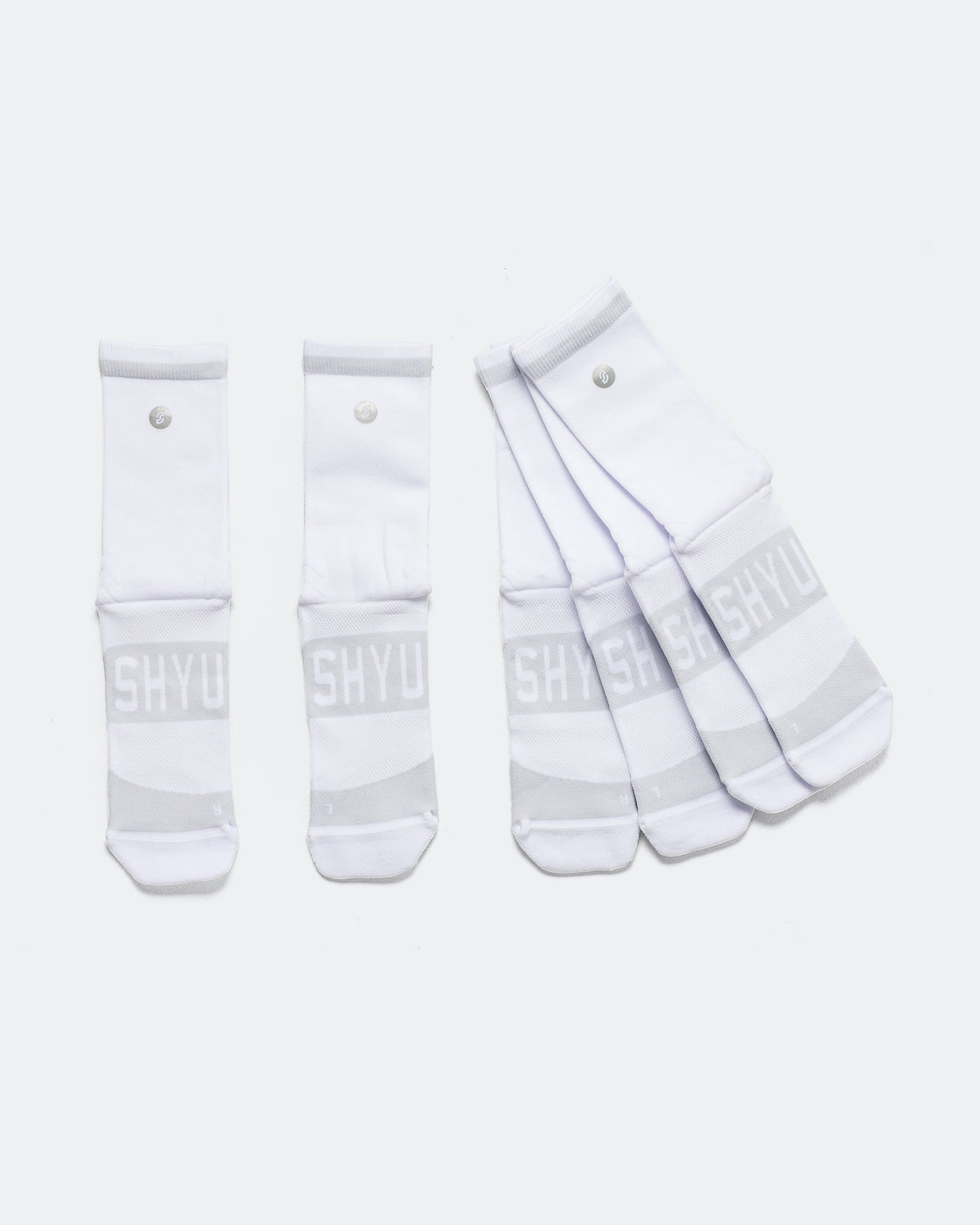 Shyu - Half Crew Training Socks v2.0 3 Pack - White - Up There Athletics