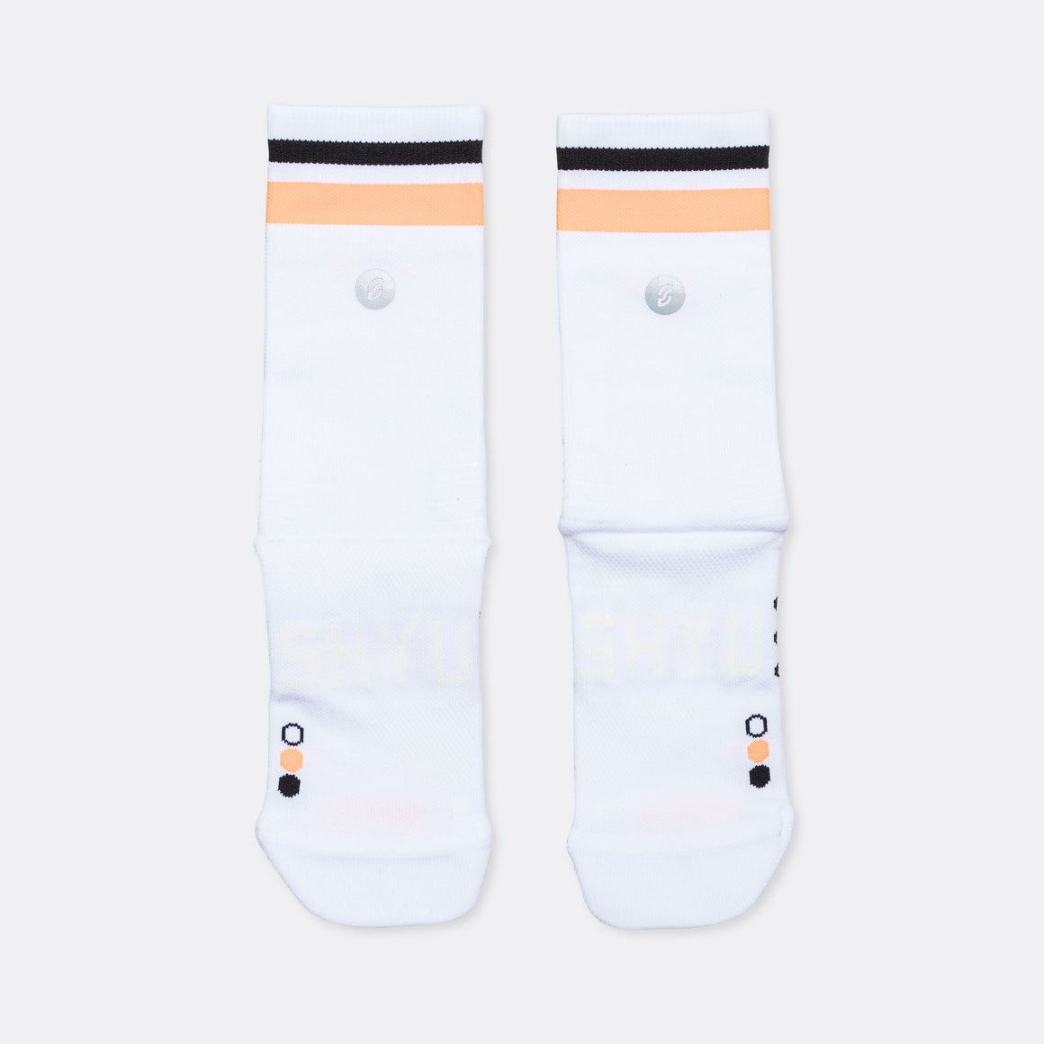 Shyu - Racing Socks - White/Orange/Black - Up There Athletics