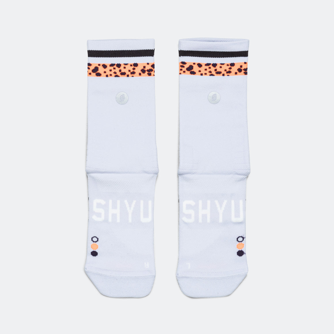 Shyu - Half Crew Racing Socks - Grey/Safari/Charcoal - Up There Athletics