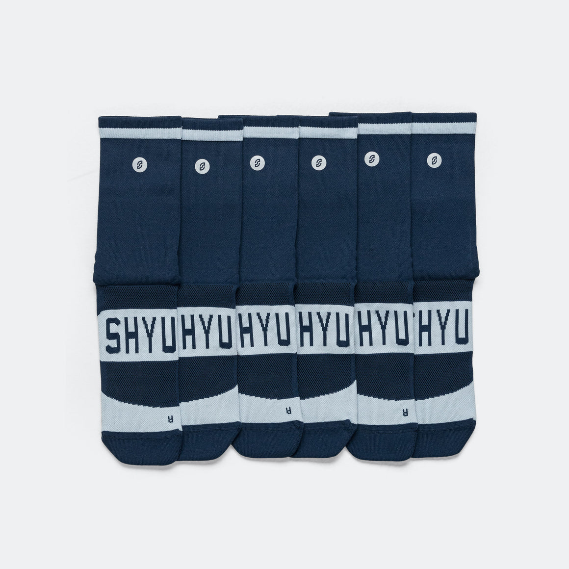 Shyu - Half Crew Training Socks 3 Pack - Navy - Up There Athletics