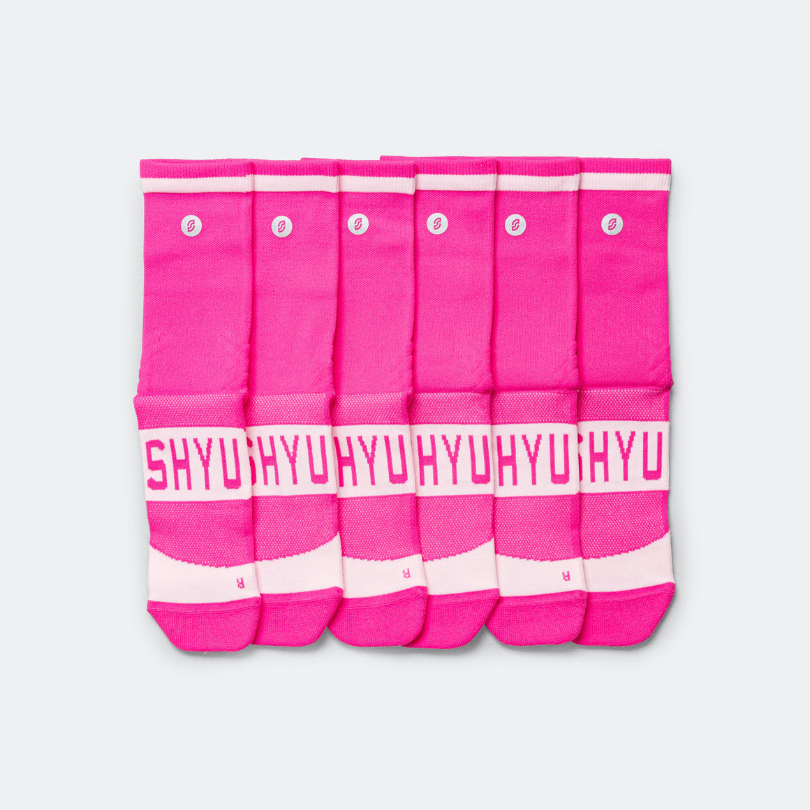 Shyu - Half Crew Training Socks 3 Pack - Pink - Up There Athletics