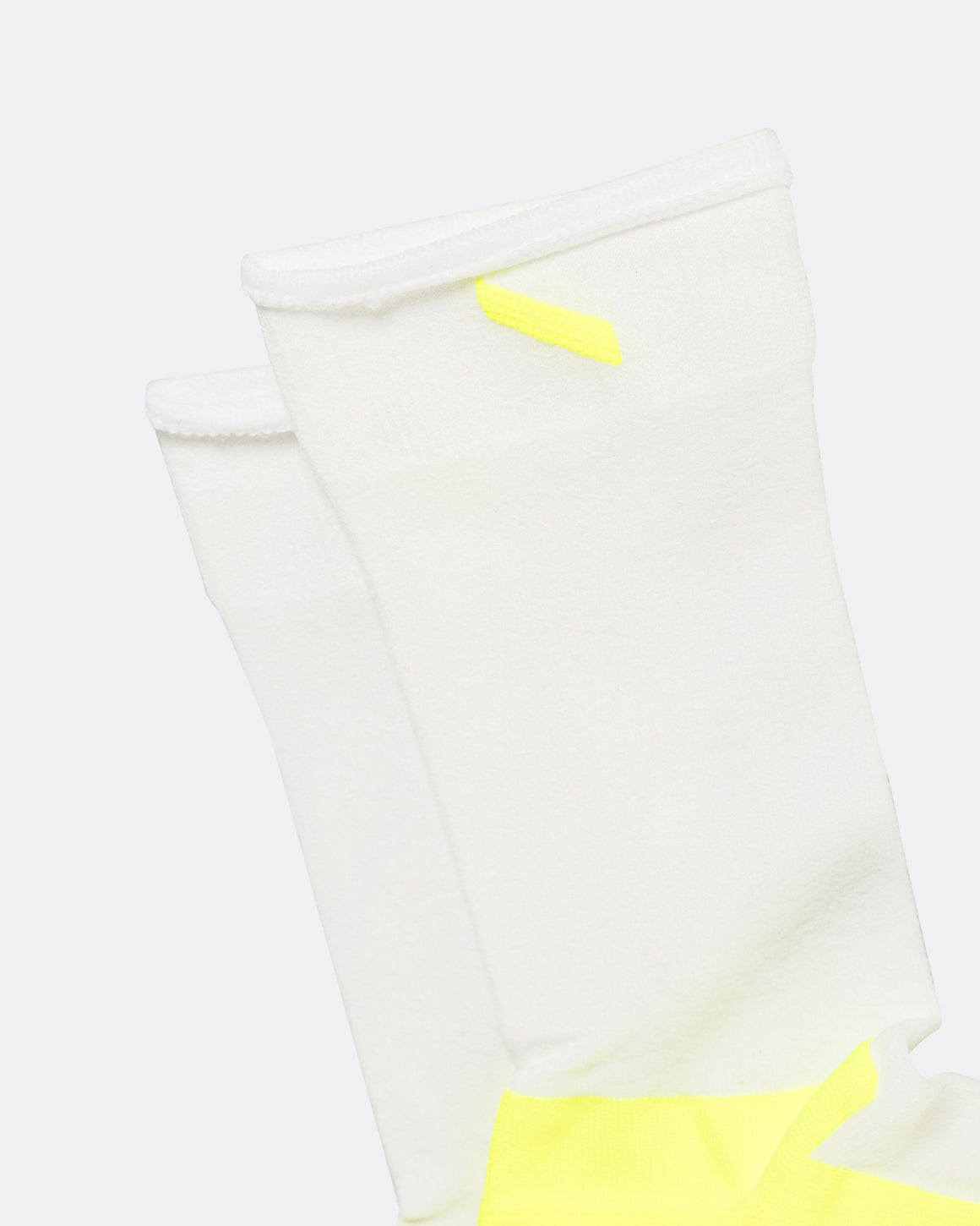 Soar - Crew Race Sock - White/Fluro Yellow - Up There Athletics