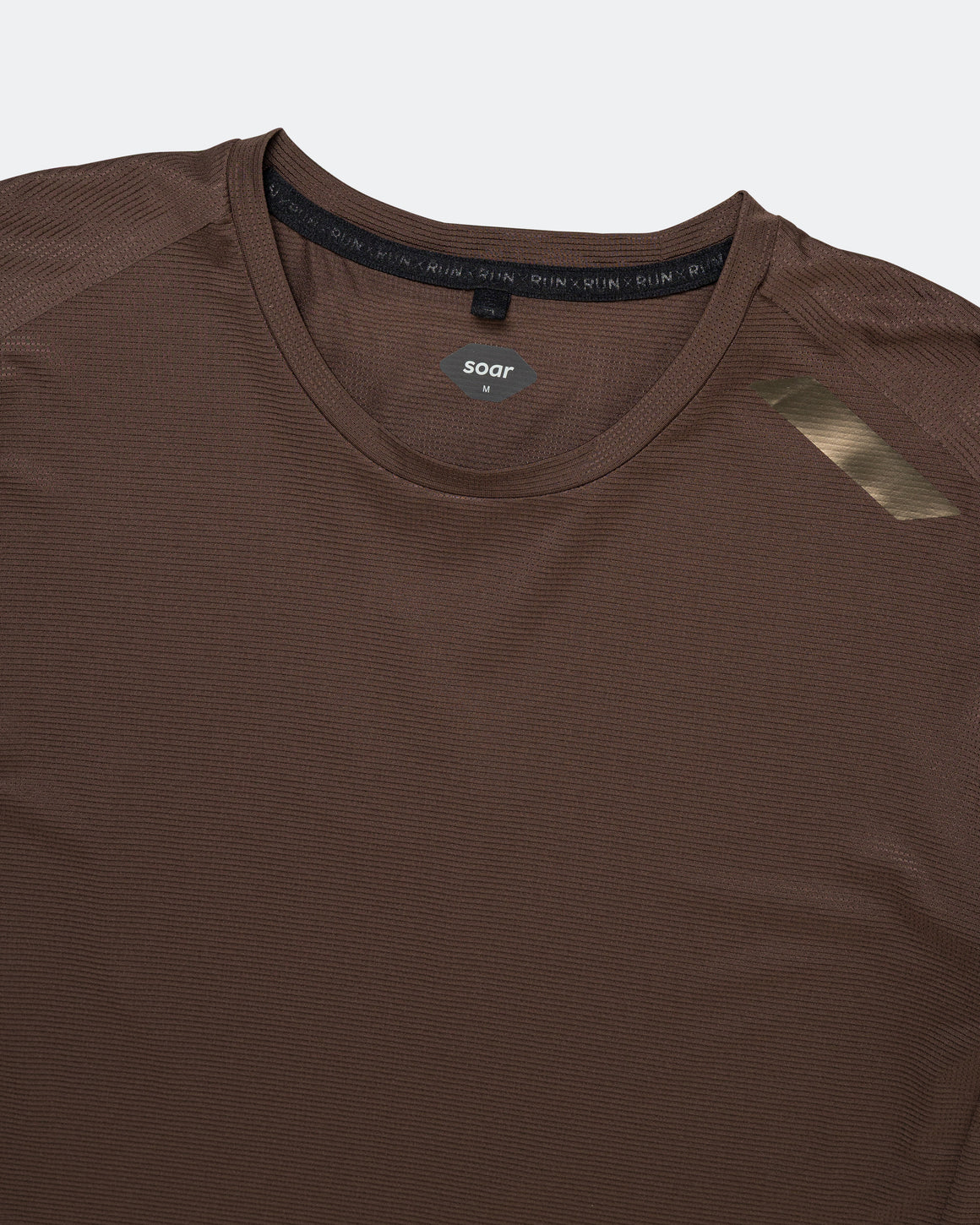 Soar - Mens Eco Tech T - Dark Brown - Up There Athletics
