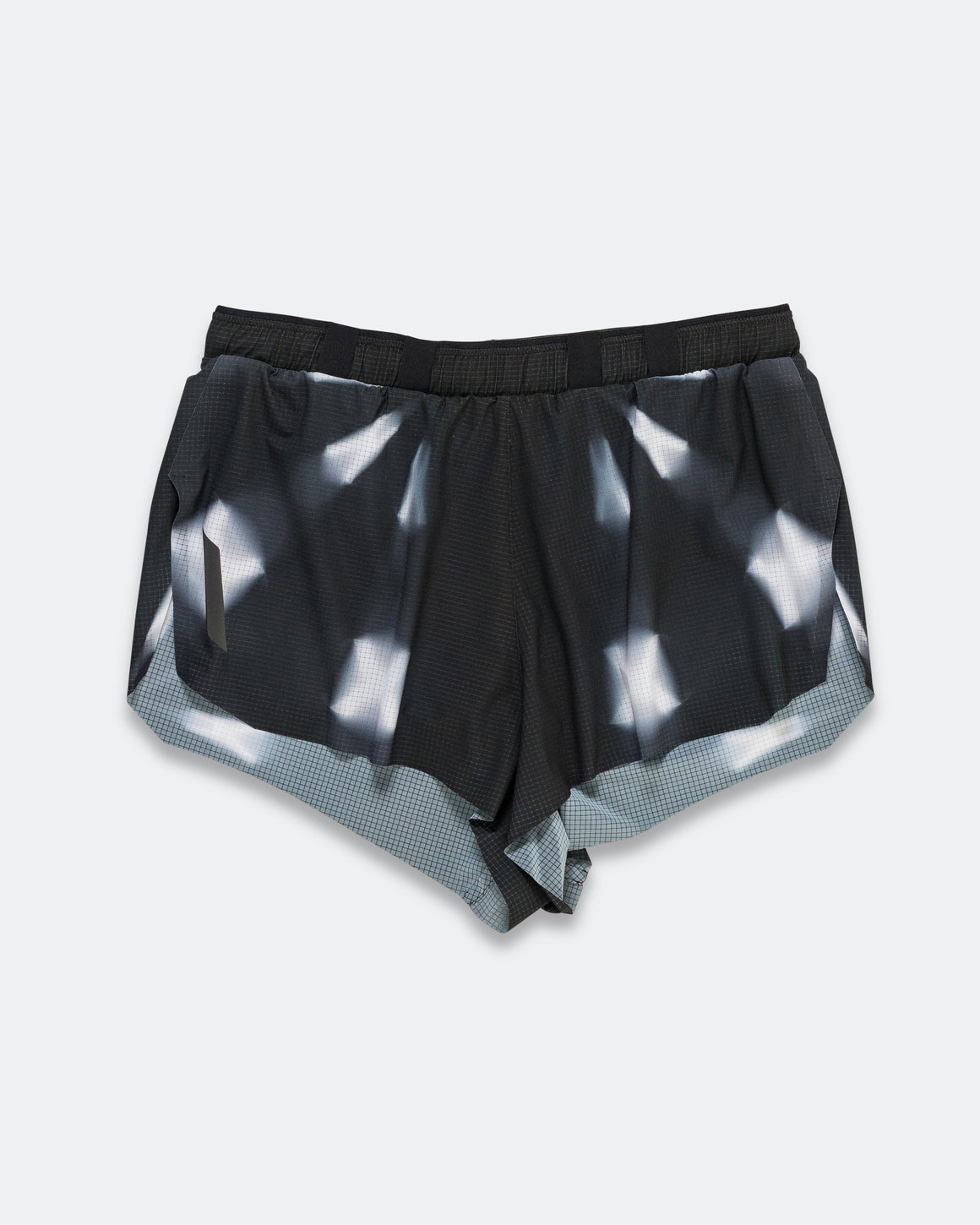 Soar - Mens Marathon Shorts - Black/White Kaleidoscope - Up There Athletics