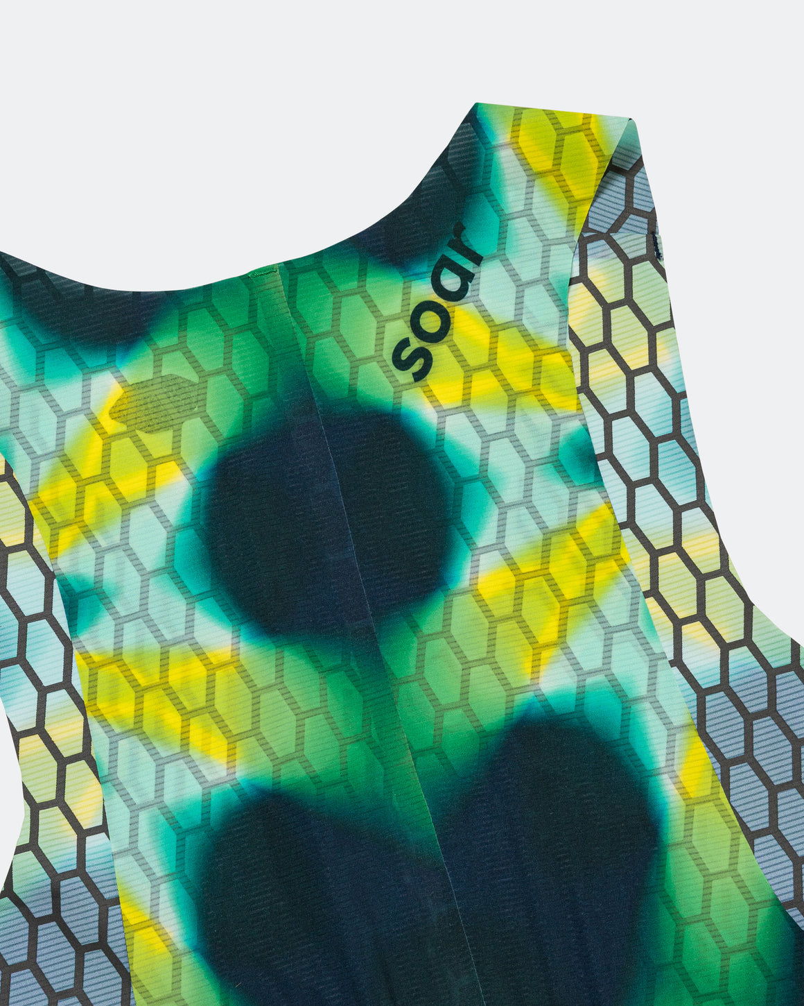 Soar - Mens Graphene Vest - Green Kaleidoscope - Up There Athletics